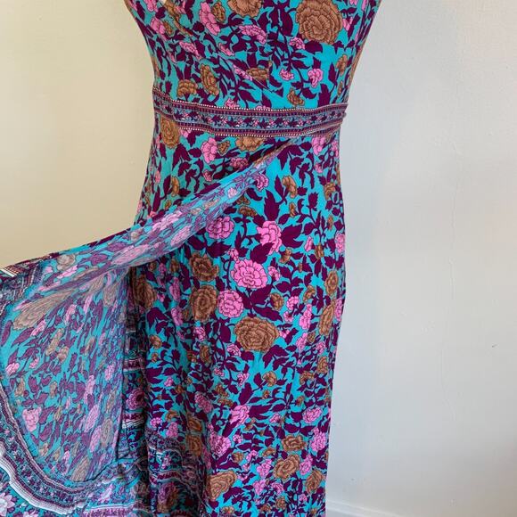 ARNHEM Spanish Rose Midi Dress Wrap AUS 8 US 4 Fit XS S - Picture 6 of 16